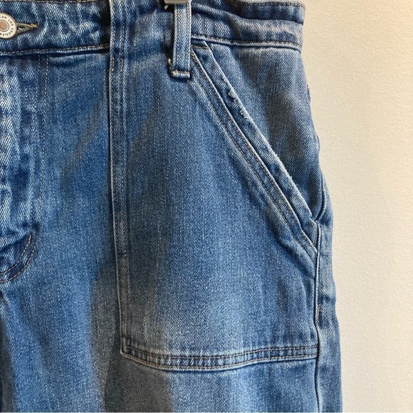 KANCAN Sz 13 High Rise Slim Patch Pockets Mid Wash Distressed Straight Jeans - Picture 5 of 13